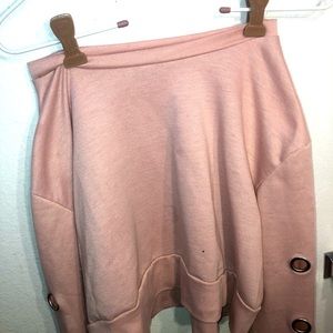 Pink Crop top hoodie super cute with jeans or sweats!!
